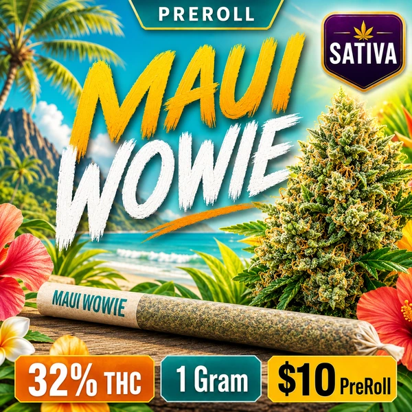 MAUI WOWIE 1G SAT PRE-ROLL at Dean Park Cannabis